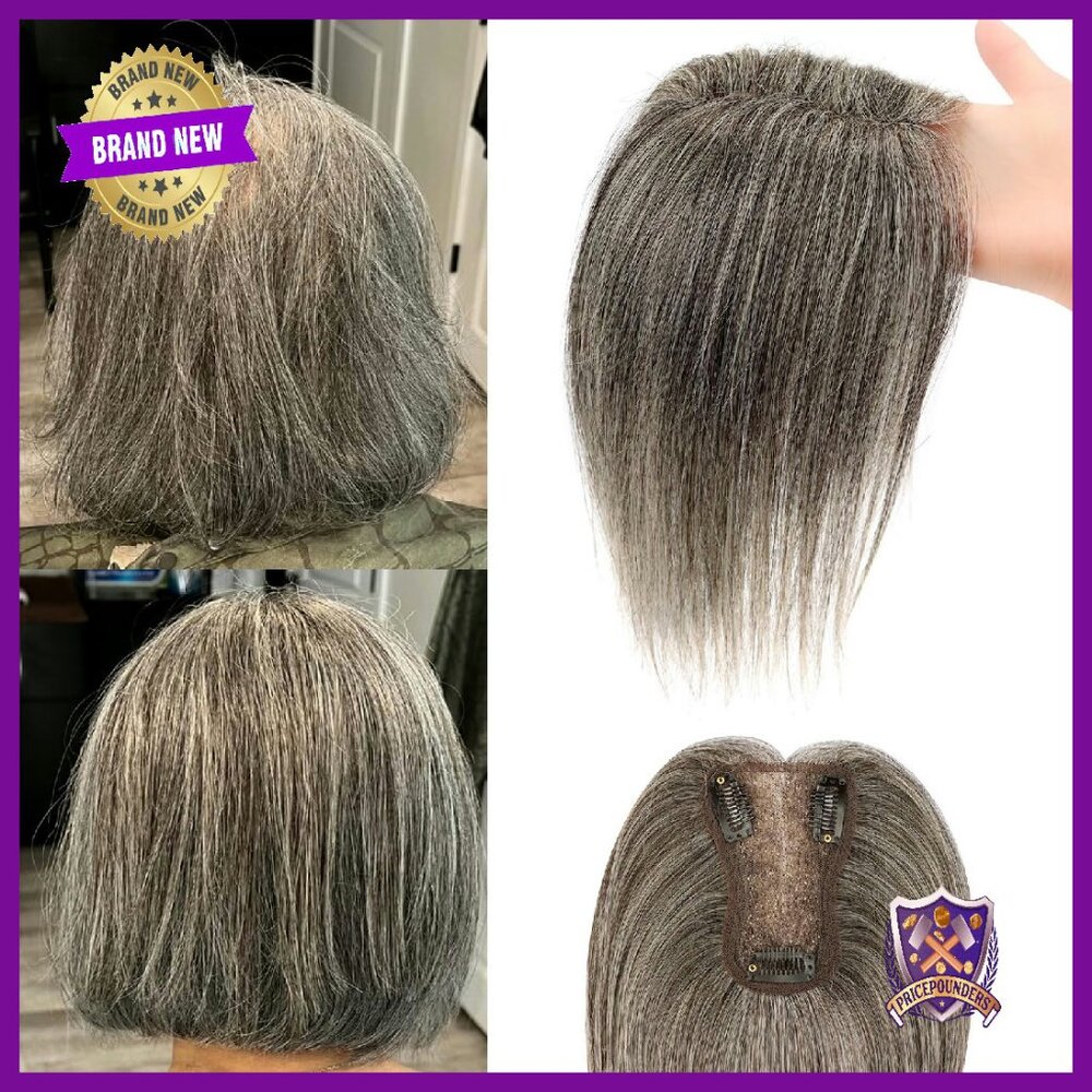 100% Remy Human Hair Topper For Thinning Hair, Swiss Lace Base